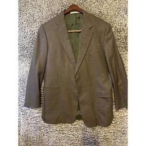 44L Men's Hickey Freeman Designer Blazer Silk/Wool Tan Sports Jacket Coat